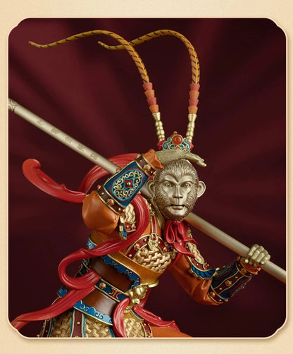 "Auspicious Clouds and Blessed Qi"Living Room Desktop Qi Tian Da Sheng Sun Wukong Copper Statue Home Decoration