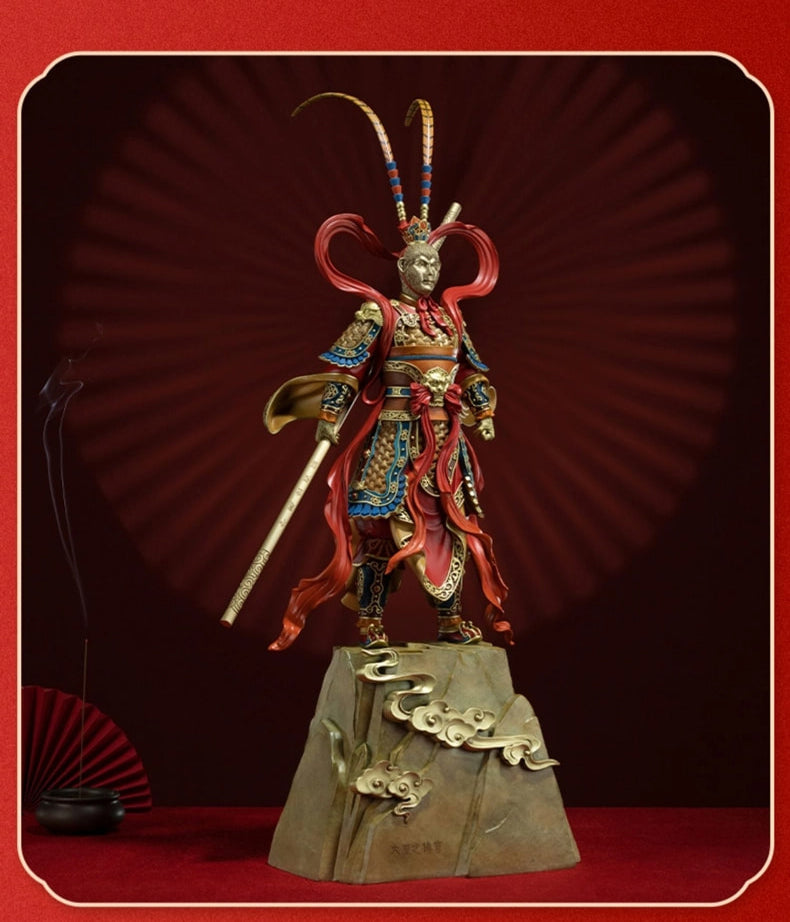 Sun Wukong Legend home decoration crafts, art, Chinese handicrafts, mythological figures, handmade models, metal products bronze statues, art sculptures