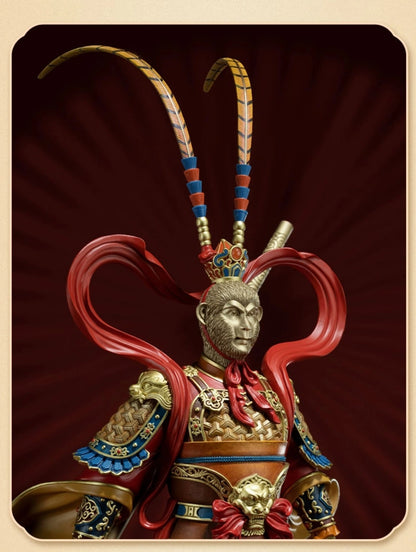 Sun Wukong Legend home decoration crafts, art, Chinese handicrafts, mythological figures, handmade models, metal products bronze statues, art sculptures