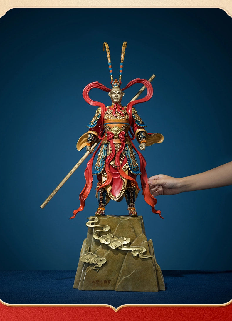 Sun Wukong Legend home decoration crafts, art, Chinese handicrafts, mythological figures, handmade models, metal products bronze statues, art sculptures