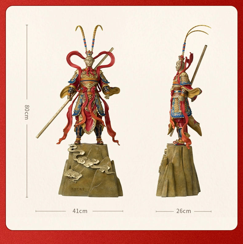 Sun Wukong Legend home decoration crafts, art, Chinese handicrafts, mythological figures, handmade models, metal products bronze statues, art sculptures