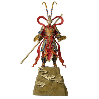 Sun Wukong Legend home decoration crafts, art, Chinese handicrafts, mythological figures, handmade models, metal products bronze statues, art sculptures